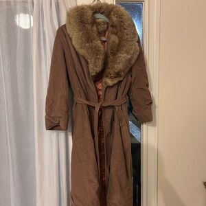 Brown Youthcraft Coat with Fur Collar